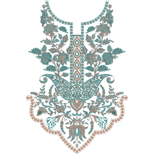 Neck Kurta Embroidery Design