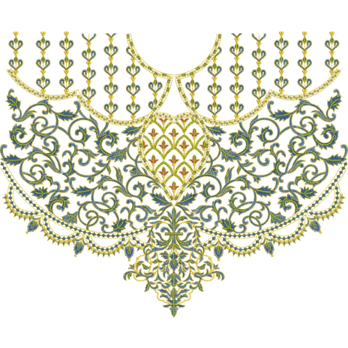 Beautiful Neck Embroidery Design