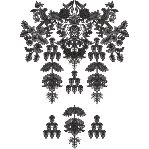 Unique Neck Embroidery Design