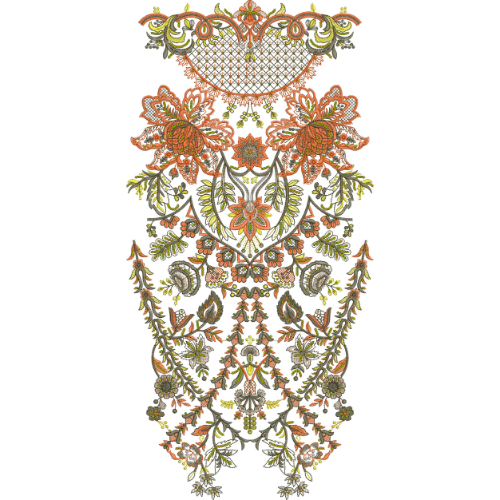 Neckline Embroidery Design