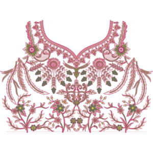 Neck Flower Embroidery Design