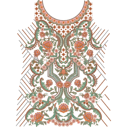 Neck Kurta Embroidery Design