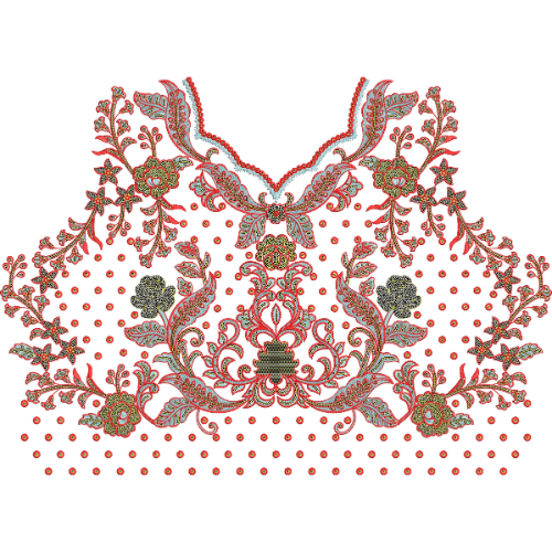 Beautiful Neck Embroidery Design