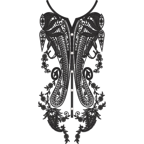 Neckline Embroidery Design