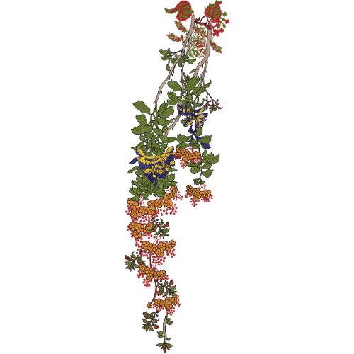 Neck Flower Embroidery Design