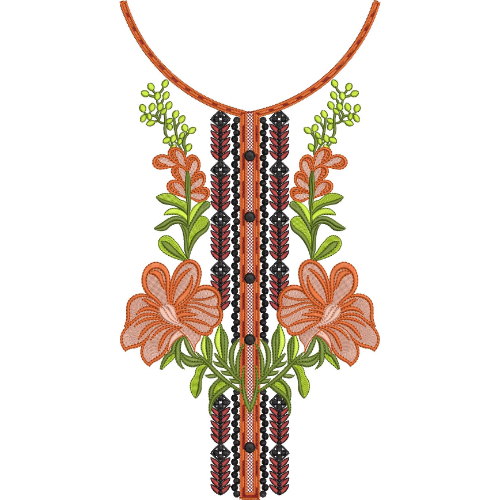 Neck Gala Embroidery Design