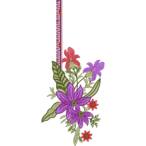 Neck Flower Embroidery Design