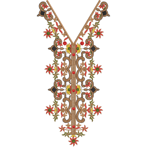 Beautiful Neck Embroidery Design