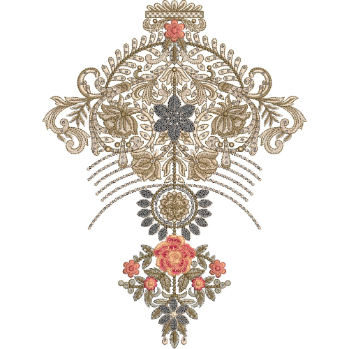 Beautiful Neck Embroidery Design