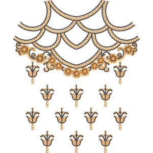 Unique Neck Embroidery Design