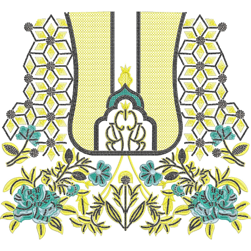 Neckline Embroidery Design
