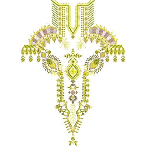 Neck Flower Embroidery Design