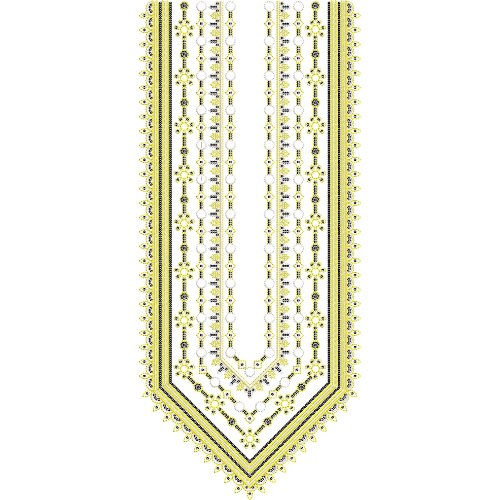 Neck Flower Embroidery Design