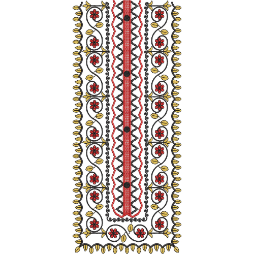 Unique Neck Embroidery Design