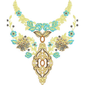 Unique Neck Embroidery Design