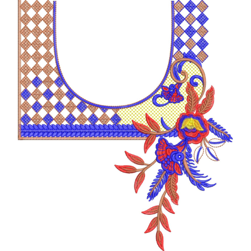 Simple Neck Embroidery Design