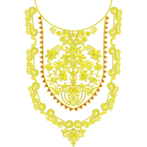 Neckline Embroidery Design