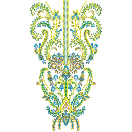 Unique Neck Embroidery Design