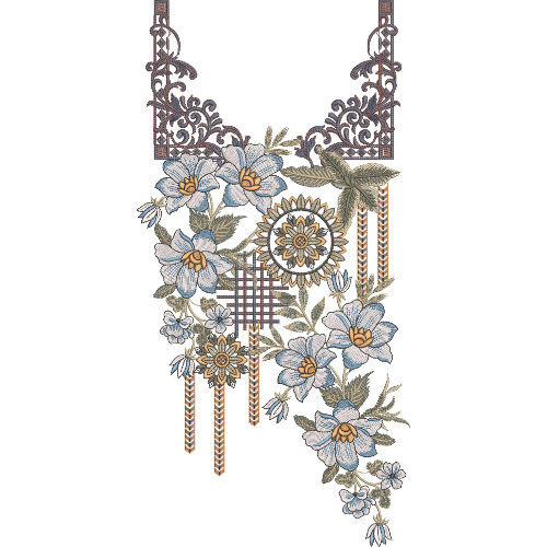 Neck Gala Embroidery Design