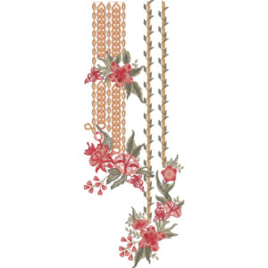 Neck Flower Embroidery Design