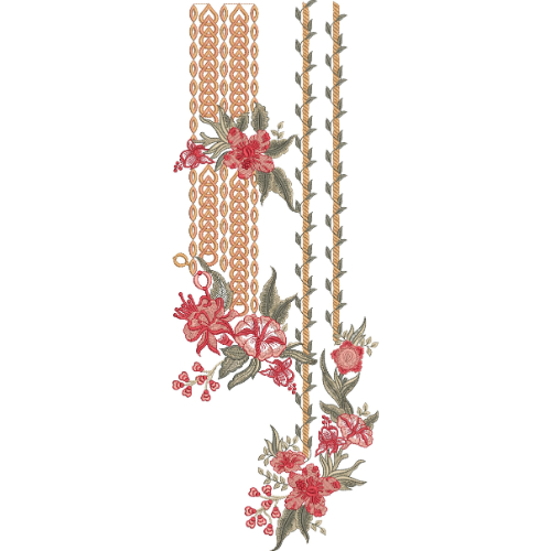 Neck Flower Embroidery Design