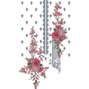 Neck Flower Embroidery Design
