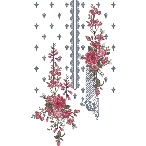 Neck Flower Embroidery Design