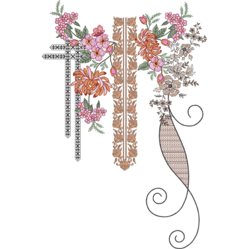 Neck Kurta Embroidery Design