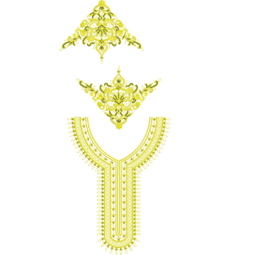 Unique Neck Embroidery Design