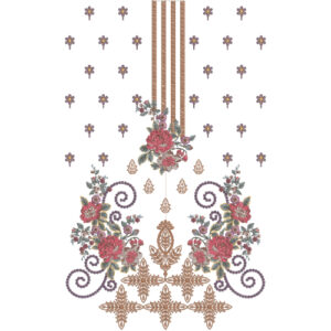 Neck Flower Embroidery Design
