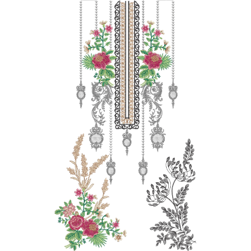 Neck Kurta Embroidery Design