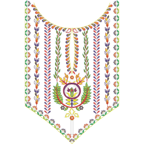 Unique Neck Embroidery Design