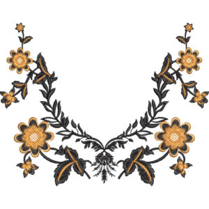 Neckline Embroidery Design