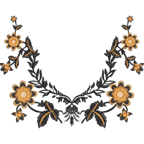 Neckline Embroidery Design
