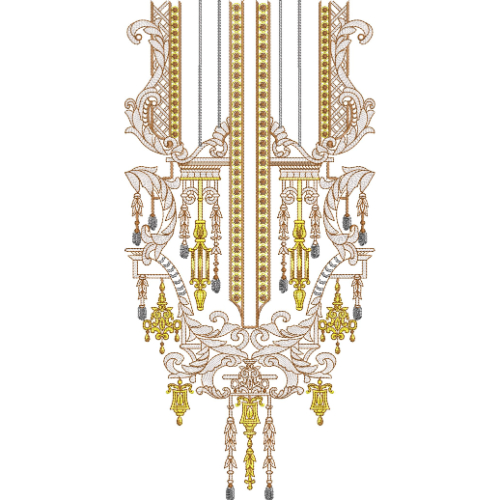 Neck Flower Embroidery Design