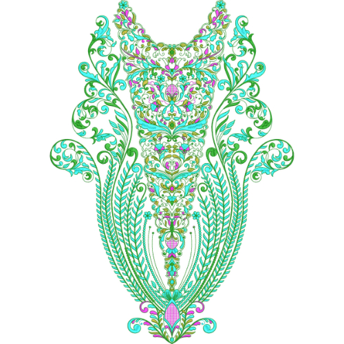 Neck Flower Embroidery Design