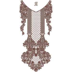 Neck Flower Embroidery Design