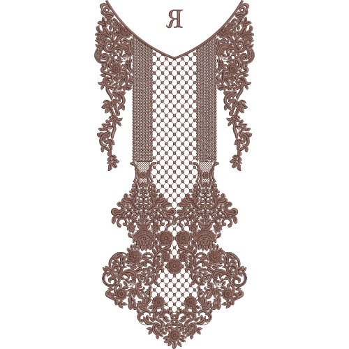 Neck Flower Embroidery Design