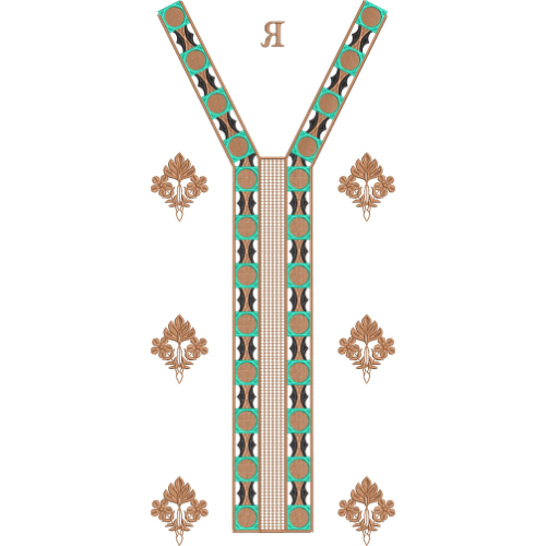 Unique Neck Embroidery Design