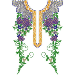 Neck Flower Embroidery Design