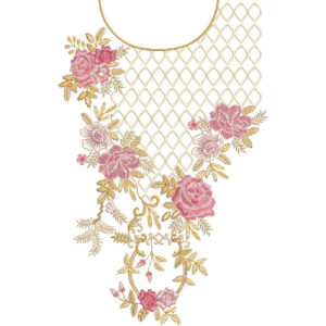 Neck Flower Embroidery Design