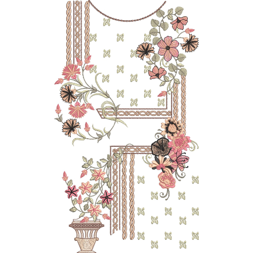 Neck Kurta Embroidery Design