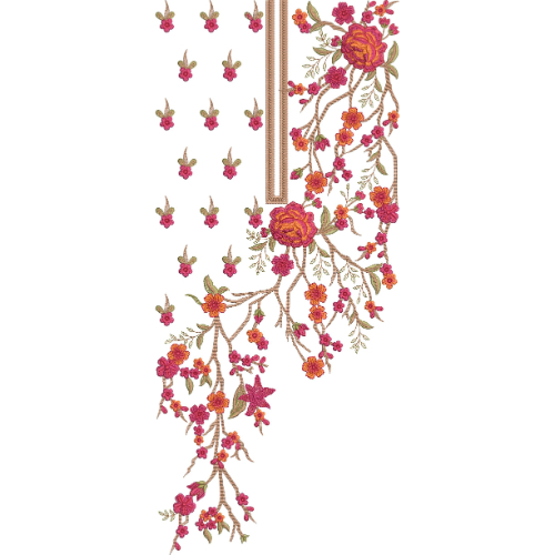Unique Neck Embroidery Design