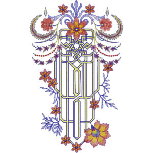 Neck Flower Embroidery Design