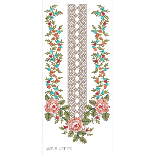 Unique Neck Embroidery Design