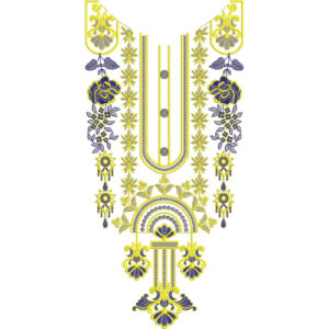 Neck Flower Embroidery Design