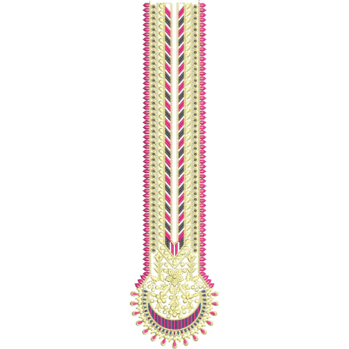 Unique Neck Embroidery Design