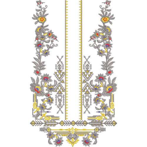 Neckline Embroidery Design