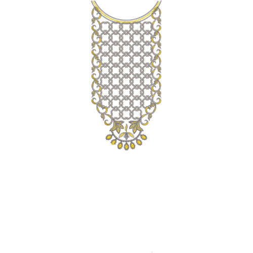 Neck Flower Embroidery Design