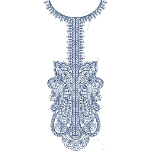 Neck Kurta Embroidery Design